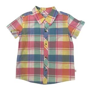 Tommy Bahama Plaid Pastel Button Down Shirt